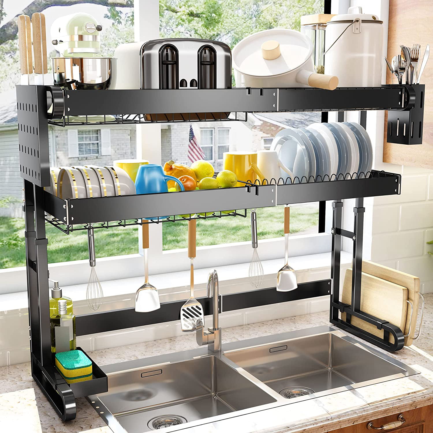 SAYZH Dish Drying Rack, Over The Sink Dish Drying Rack Length