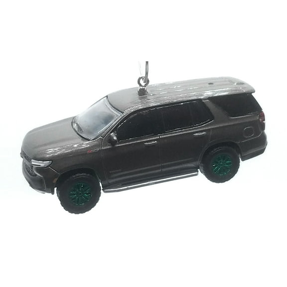 Christmas Ornament for 2021 Chevy Tahoe Grey Black Green Rims Ltd Ed
