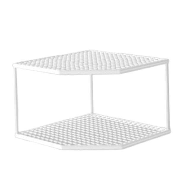 Estante de almacenamiento de cocina, estante para ollas, estante de esquina, organizador de cocina, estante de exhibición, estantes de metal de varias 2 niveles