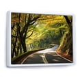 thumbnail image 2 of Designart "Green Road Leading into the Forest II" Landscapes Framed Wall Art - Modern Yellow Road Entryway Framed Wall Art, 2 of 6