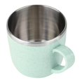 thumbnail image 4 of Taza de agua de aislamiento taza de café de acero inoxidable taza de paja de trigo duradera para cafetería de uso doméstico Higoodz Otros, 4 of 8