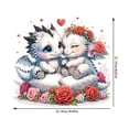 thumbnail image 3 of Flopesn Romantic Valentine's Day DIY Diamond Art Painting Decorative Ornament, Animal Creative Design Acrylic Home Decor Tabletop Ornament (Single-Sided Diamonds)-Pterosaur Couple-B, 3 of 7