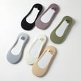 thumbnail image 4 of No Show Socks Women Lace Flower Cotton Bottom Invisible Socks Low Cut Non Slip Breathable Socks 5 Pack, 4 of 5