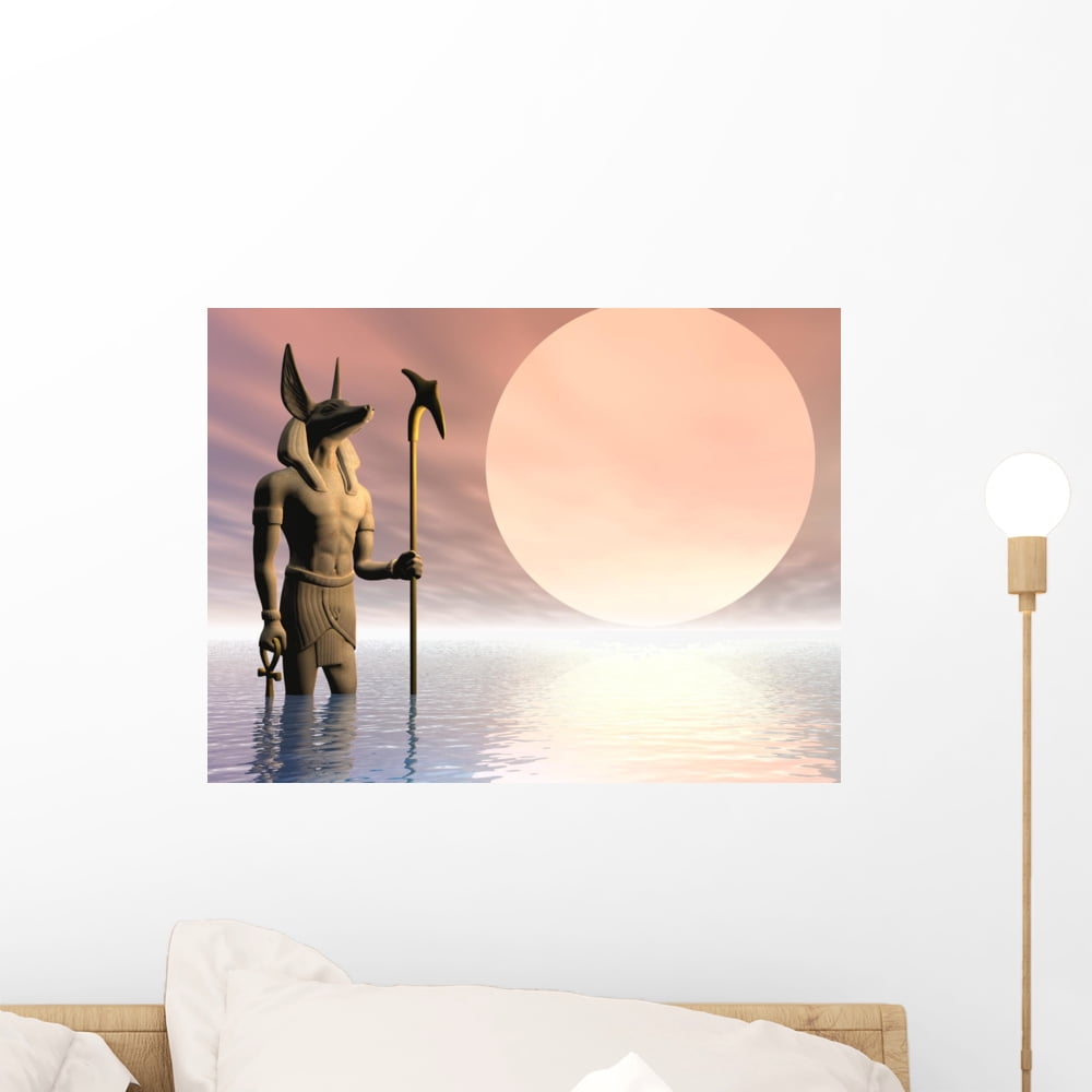 Illustration Ancient Egyptian Statue Wall Mural by Wallmonkeys Peel and ...