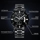 thumbnail image 3 of Reloj de regalo de Navidad reloj de acero inoxidable para hombres reloj de código de tiempo para hombres reloj de simulación de fecha para hombres diseño elegante regalo D, 3 of 5