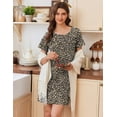 thumbnail image 3 of Ekouaer Nightgowns for Women Cotton Sleepshirts Short Sleeve Nightshirt Tshirt Night Gown Casual Sleepdress Comfy Nightdress, 3 of 6