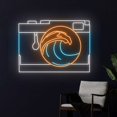 thumbnail image 3 of Handmadetneonsign Camera Neon Sign, Ocean Waves Camera LED Light, Photographer LED Sign, Photo Sea, 3 of 5