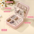thumbnail image 3 of Parima Pink Travel Jewelry Organizer - Travel Accessories for Women, Travel Essentials, Travel Jewelry Case Organizer, Birthday Gifts for Women, Mom, Friends, Bridesmaid Gifts for Women, 3 of 7