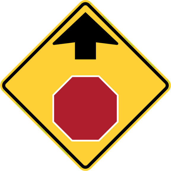 Vinyl Stickers - Stop Ahead - Safety and Warning Warehouse Signs Stickers - 3.5" x 5" - 3 Pack