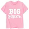 thumbnail image 2 of Big Sister Shirts for Girls Short Sleeve Crewneck Printed and Cotton Soft Comfortable Kids Tee Shirt Spring and Summer Clothes Pink 6-7 Years, 2 of 3