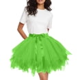 thumbnail image 2 of Solid Color Carnival Tutu Skirt Mesh Party Dance Skirt with Integrated Waistband Table Skirt One Size, 2 of 4