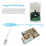 Smart Home 433Mhz DC 2CH Learning Code Wireless Remote Control Switch Relay Receiver Transmitter Universal Remote Switch System and Long 500M Transmitter Remote Controls 1527
