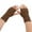 Brown, variant on Women's Knitted Fingerless Gloves, Cable Twist Wrist Warmers with Thumb Hole, Winter Warm Windproof Gloves for Outdoor Activities, Fashion Wrist Cover Accessories - Black