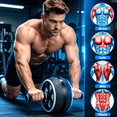 thumbnail image 5 of Mibote Ab Roller Wheel, 10-in-1 Abdominal Exercise Kit with Knee Pad and Push up Bars, Core Workout Equipment for Home Gym, 5 of 9