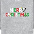 thumbnail image 3 of Peanuts - Merry Christmas Snoopy - Men's Crew Neck Fleece Pullover, 3 of 6