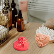 2 Pack Heart Shaped Soap Molds with Rose Design – Silicone Love Pattern Molds for Soap Making, Bath Bombs, DIY Crafts, Valentine's Day Gift Supplies
