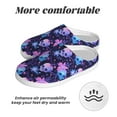 thumbnail image 6 of Wukai Skull starry sky flower leaf Print Women's Indoor Bedroom Slipper Slip On Shoes, Unisex House Shoes with Anti-Skid Sole for Men, Gift for Women Men-37/38, 6 of 7