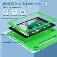 thumbnail image 3 of BMOUO Kids Case for iPad 5th/6th Generation (9.7-inch, 2017/2018), iPad Air 2 / iPad Pro 9.7 Case with Built-in Screen Protector, Shockproof Protective Cover with Handle Stand for Kids, Green, 3 of 8