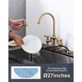 thumbnail image 5 of Wowow Gold Double Handle High-Arc Widespread Deck Mounted kitchen faucet filter for kitchen sink With Side Spray in Brass, 5 of 7
