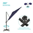 thumbnail image 4 of FLAME&SHADE 10ft Outdoor Round Patio Cantilever Market Offset Umbrella for Deck,Balcony and Poolside,Navy Blue, 4 of 8