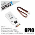 thumbnail image 2 of 1 Juego de Transmisor y Receptor Inalámbrico RF433T/RF433R, Frecuencia de Trabajo de 433,92 MHz para Automatización de Control Remoto de IoT, 2 of 5