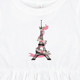 thumbnail image 4 of Inktastic Eiffel Tower in Paris with Flowers and Pink Banner Girls Baby Dress, 4 of 5