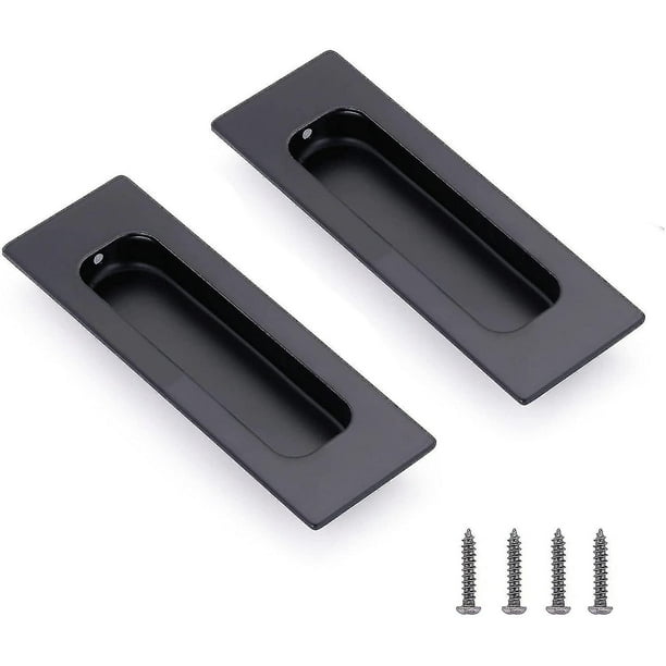 Manijas para gabinetes de acero inoxidable Manijas para muebles ocultas Manijas para cajones Manijas para puertas corredizas vintage Manijas empotradas ovaladas con tornillos para gabinetes/