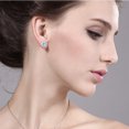thumbnail image 2 of Gem Stone King 925 Sterling Silver Sky Blue Topaz Stud Earrings for Women Men | 3.76 Cttw | Gemstone Birthstone | Heart Shape 8MM, 2 of 3