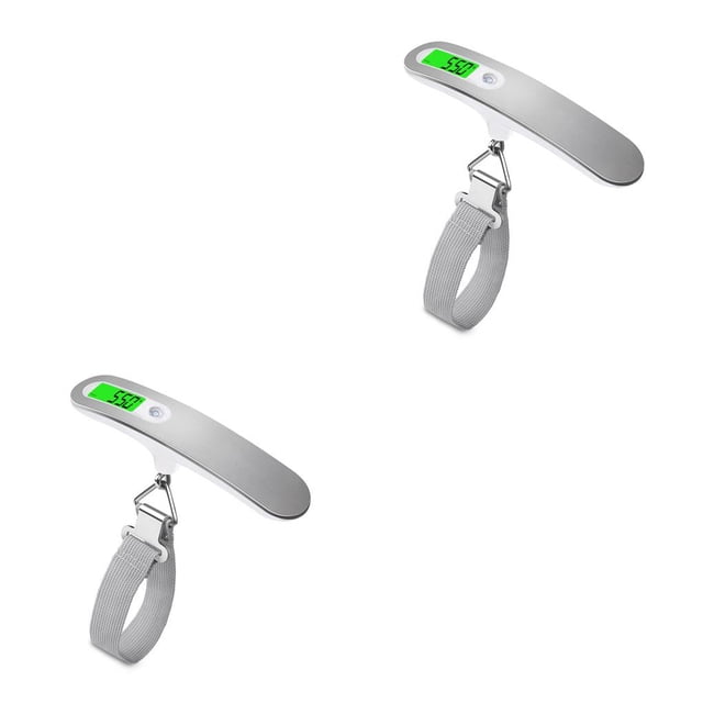 Báscula de equipaje Digital Kenally 50kg/10g pantalla LCD portátil Blanco 2piezas