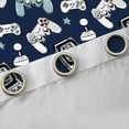 thumbnail image 4 of Erosebridal Boy Game Cobsole Blackout Curtains Set of 2 (52x84 Each), Cartoon Stars Print Window Curtains, 4 of 6