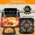 thumbnail image 4 of GWY 8.5"×8.0" Non-Stick Air Fryer Grill Plate, Food Grade Crisper Tray Replacement Accessories with Rubber Bumpers, Dishwasher Safe, 4 of 7