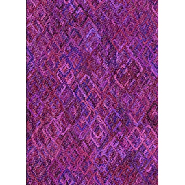 Ahgly Tapis Rectangulaire Lavable en Machine Intérieur Transitionnel Orchidée Foncée Violet, 4 Pieds x 6 Pieds