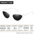 thumbnail image 4 of Gafas de Sol Joopin Estilo Cat Eye Pequeñas y Puntiagudas Polarizadas UV400 Blancas, 4 of 6