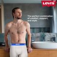 thumbnail image 4 of Calzoncillos tipo bóxer Levi's de microfibra para hombre, paquete de 4, 4 of 7