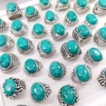 thumbnail image 3 of HOOUN Wholesale Rings 50 Pcs Turquoise Blue Turquoise Rings Fashion Jewelry Bulk Lot-Blue Turquoise, 3 of 8