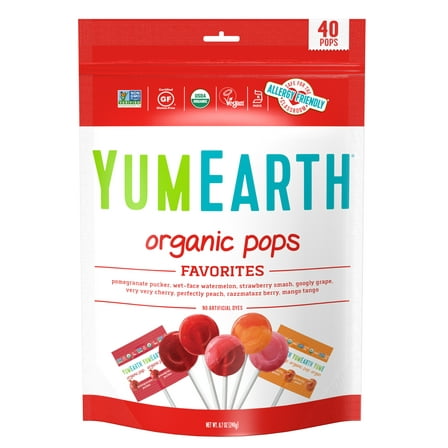 YumEarth Organic Pops, 8.7 Ounce, Vegan, Trans Fat-Free
