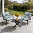 thumbnail image 6 of Outdoor Patio Cushion Covers 2 Pack Sea Turtle Patio Chair Cushion Covers with Ties and Zipper Blue Ocean Coral Starfish Waterproof Outdoor Seat Cushion Covers for Patio Furniture 22"x20", 6 of 9