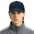 thumbnail image 6 of TOPTIE Suede Mesh Baseball Cap, Breathable Snapback Trucker Cap, 5-Panel Unisex Adjustable Sports Hat for Outdoor - Navy, 6 of 6