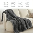 thumbnail image 7 of Cozy Comfort Grey Fleece Twin Blanket for Couch - Super Soft Cozy Blankets for Women, Girls, 60x80 inches, 7 of 7