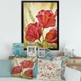 thumbnail image 3 of Designart 'Blossoming Red Poppies In Wheat Fields II' Traditional Framed Art Print, 3 of 4