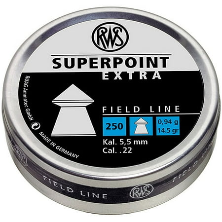 Canary Pellets - RWS Field Line Superpoint Extra .22 Pellets, 250 Count