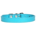 thumbnail image 2 of SPRING PARK Dog Cat Puppy Strap Walking Traction Faux Leather Neck Collar Adjustable 7 Colours Pet Supplies, 2 of 7