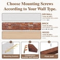 thumbnail image 7 of 72 inch Walnut Handcrafted Solid Mantel Shelf for Over Fireplace - Wall Mounted Floating Mantel Shelf with Invisible Brackets, 7 of 7
