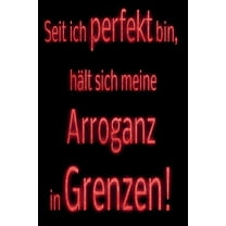 Seit ich perfekt bin, hält sich meine Arroganz in Grenzen!: liniertes Tagebuch mit 120 Seiten - 6x9 Zoll - Tagebuch, Notizbuch, Schulheft uvm. - lustig (Paperback)