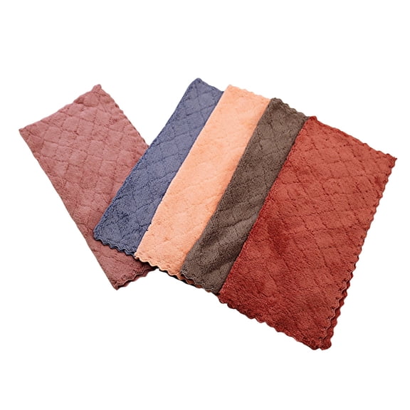 Dependable Industries Window Bathroom Reusable Microfiber Cleaning Cloths & Wipes with Microfiber Cleaning Cloths, Multicolor, 5 Count