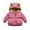 Pink, variant on Toddler Baby Girls Coats Winter Warm Solid Ears Hooded Padded Jacket Outwear Toddler Girl Casual Jacket