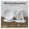 thumbnail image 4 of Portable LED Makeup Mirror With Light Lamp Folding Pocket Mirrors For Travel Light Adjustable Dimming USB Table Vanity Mirror ,Widely Use, 4 of 7
