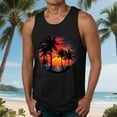 thumbnail image 2 of Cmfcve Men's Plus Size Tank Top Printed Round Neck Sleeveless Tees Summer Beach Vacation Tank Top, 2 of 5