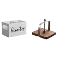 thumbnail image 1 of Organizador De Servilletas Y Control Remoto De Madera Retro Para Mesa, Mesita De Noche, Sofá, Oficina, Cocina, Comedor Interior, Hogar, Dispensador De Pañuelos Con Ranuras, 1 of 8