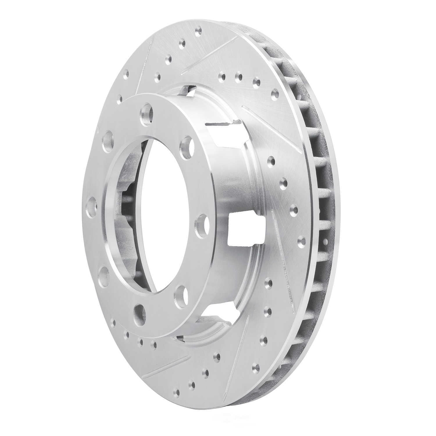 Dynamic Friction Company 631-40048L DFC Brake Rotor - Drilled And Slotted - Silver